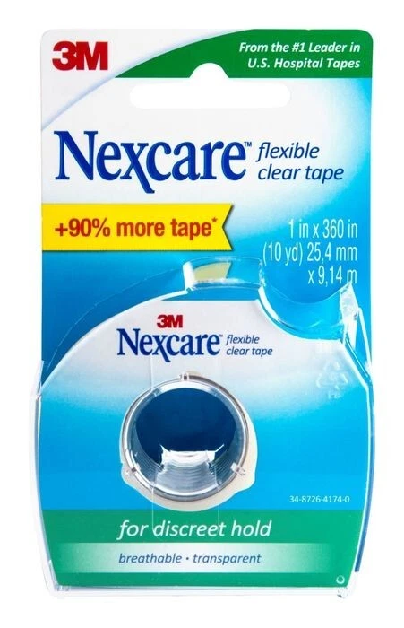 Dispensador de cinta transparente flexible Nexcare 1”X10yd 1ct Foto 1 de 1