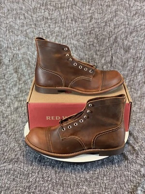 Red Wing Heritage 6 英寸 Iron Ranger 8085 靴子男式 11.5 D 码铜 — 第 1/4 张图片