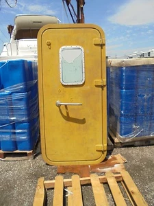 NEW ALUMINUM Ship Yacht Boat Marine Watertight Door Hatch With Port Lights Holes - Picture 1 of 4
