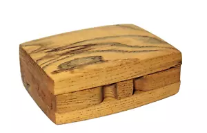 Scatola in legno firmata dall'artista cassetto nascosto artigianale - Foto 1 di 8