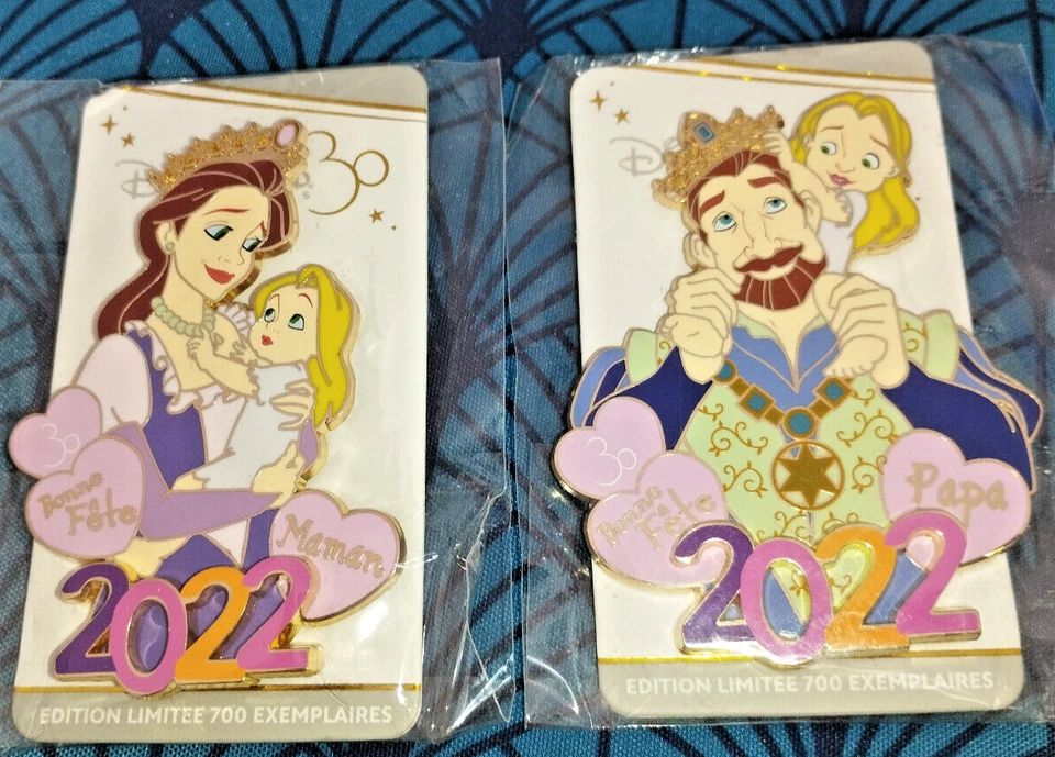 Tangled Rapunzel Mother's Father's Day Disney L Paris LE 700 Dlp May 2022 2 Pins