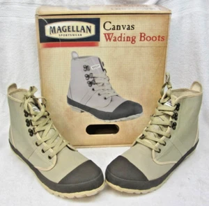 NEW Magellan Men's 11 Wading Boots Fishing Shoes Waders Rubber Steel Shank Soles - Picture 1 of 8