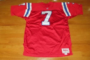 Vintage Wilson HUGH MILLEN No 7 NEW ENGLAND PATRIOTS (Size 48) Football Jersey - Picture 1 of 6