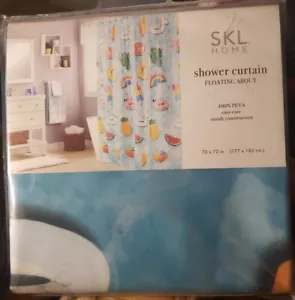 SKL Home Saturday Knight Ltd. FLOATING ABOUT Peva Blue Multi Shower Curtain - Picture 1 of 2