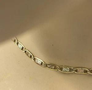 New 10K Tri-color Gold Long Chain Necklace 22” - Picture 1 of 7
