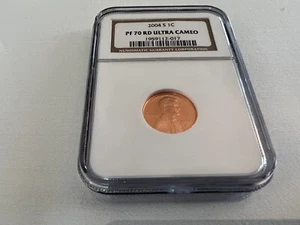 2004-S LINCOLN CENT NGC PF70 ULTRA CAMEO BROWN LABEL "TOP POP NGC VALUE $75" - Picture 1 of 4