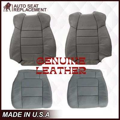 Ford F250 Super Duty 2001 2002 2003 Super cabina extendida cubiertas de asiento de cuero gris Foto 1 de 4