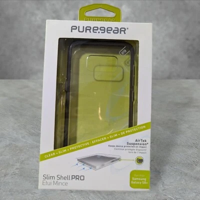 Q1. PureGear Slim Shell Pro para Samsung Galaxy S8+ - Transparente/Gris Foto 1 de 2