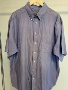 Roundtree & Yorke Herren Gr. 2XT Kurzarm Hemd mit Knopfleiste blau pflegeleicht  - Bild 1 von 9