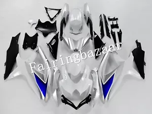 Fit for 2008 2009 GSXR600/750 White Silver Black Blue ABS Injection Fairing Kit - Foto 1 di 7