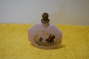 sehr schönes, altes Parfum Flakon aus Porzellan TOP! mit Jagdmotiv Parforcejagd - Bild 1 von 4