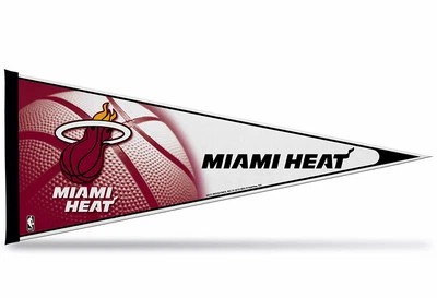 New NBA Miami Heat Pennant 12"x30" made in USA Banner Flag - Image 1 of 2