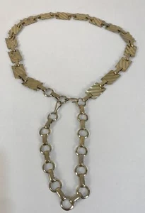 Vintage Women Gold Tone Metal Chain Fancy Hip High Waist Belt 24” - Picture 1 of 5