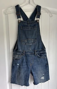 GAP KIDS Denim Shortalls Medium Blue Jean Overalls EUC FAST SHIPPING - Picture 1 of 9