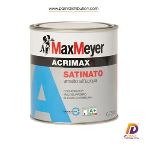 MAX MEYER - ACRIMAX SMALTO ALL'ACQUA BIANCO SATINATO / 0,750ml.-2,5L. - Foto 1 di 1