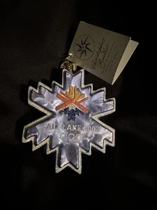 CHRISTOPHER RADKO Ornament 2002 OLYMPIADE Salt Lake City WEIHNACHTEN Schneeflocke - Bild 1 von 9