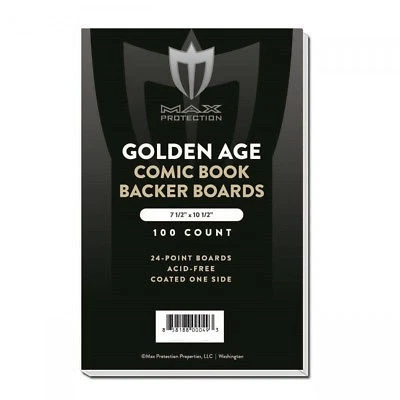 200 Golden Age Comic Book Acid Backing Boards White Backers Gold Max Pro