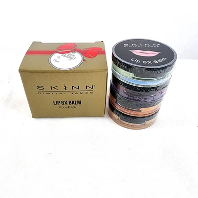 Skinn Dimitri James NUEVO Bálsamo Labial Paquete de Cuatro Boysenberry Original Mango Como Nuevo Foto 1 de 4