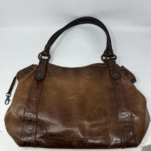 Frye Melissa Shoulder Tote Bag Brown Leather Purse 34DB146 Handbag - Picture 1 of 13