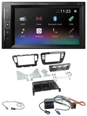 Pioneer DAB MP3 2DIN Bluetooth USB Autoradio für Seat Mii Skoda CitiGo 11-16 pia - Bild 1 von 4