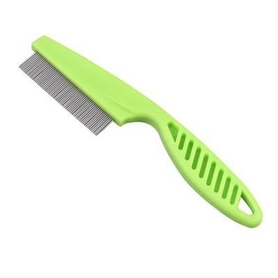 Rostfreier Edelstahl Flohkamm Läusekamm Haarpflege Glättung Kunststoff