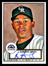 2007 Topps Rookie 1952 Edition Alberto Arias Auto #52S-AA Colorado Rockies