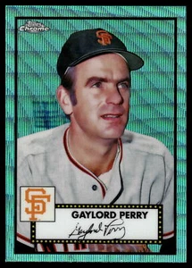 2021 Topps Chrome Platinum Anniversary Gaylord Perry Aqua Wave Refractor  #557 - Picture 1 of 2