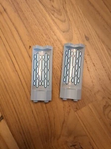 Lego Lot 2 Light Gray 2x2x5 Quarter Cylinder, Inside Print, 30987 - Picture 1 of 2