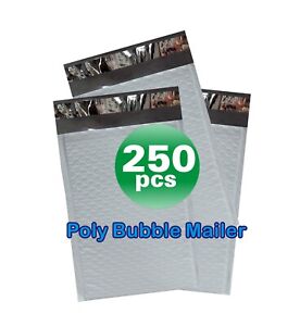 Fantasybuy® 250 #0 Poly Bubble Padded Envelopes Mailers 6 X 9 