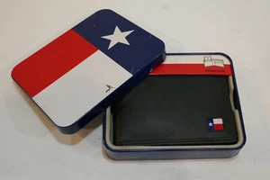 Cartera de cuero negro plegable vintage NOS Pass Case Texas para hombre - Imagen 1 de 4