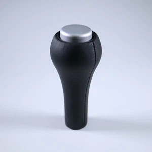 Black leather Tiptronic gear knob with aluminium button for a Porsche 993 or 964 - Picture 1 of 3