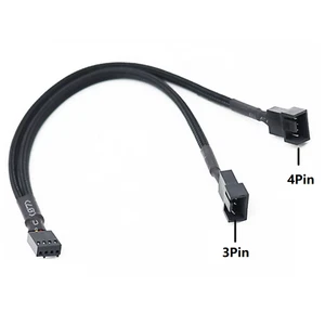 4-poliger 1-zu-2-Lüfter-Verlängerungs-Splitter-Kabeladapter - Bild 1 von 10