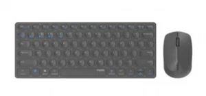 Rapoo 9600M Deskset Dual Wireless Keyboard Mouse 1.300 DPI Aluminium Grey DE - Bild 1 von 1