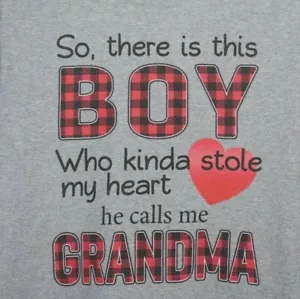 So, there is this BOY Who kinda stole my heart...Oma T-Shirt Large, grau - Bild 1 von 6