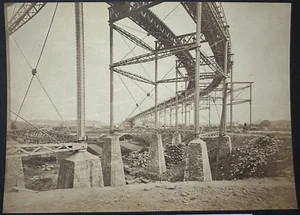 Vintage NYC ** SELTEN ** Foto um 1877 ~ Bau der El in 110 St. alias die Schlange - Bild 1 von 3