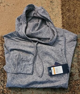 Reebok Damen Medium Fired Up Vector Brushback L/S Hoodie Quietshade Heather... - Bild 1 von 8
