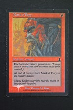 Magic The Gathering MTG MARK OF FURY FOIL Urza's Destiny HP Heavily Played
