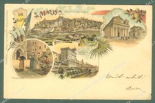 SAN MARINO. Un saluto da. Cartolina d'epoca viaggiata inizio '900.