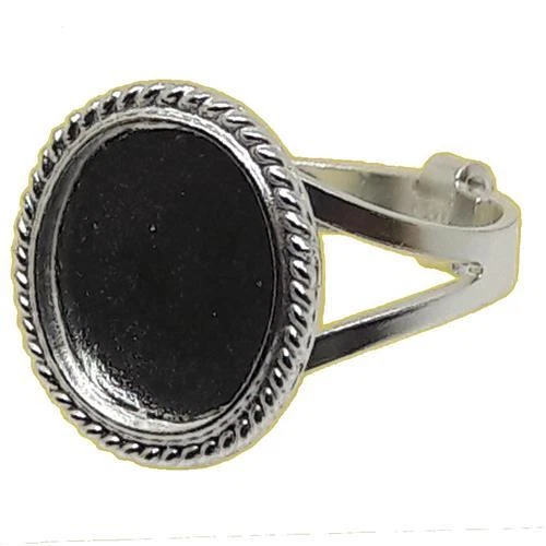 Coralli di Sardegna Base Anello Filigrana Sarda Argento 10x12 mm  Regolabile - Immagine 1 di 1