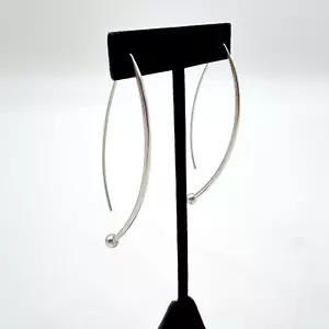 Silpada Spheres on Wire Drop Earrings Threader 925 Sterling Silver Contemporary - Picture 1 of 11