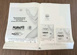 Original 1983 Porky's 2 The Next Day Movie Theater Ad Pad Advertising Promo - Picture 1 of 5