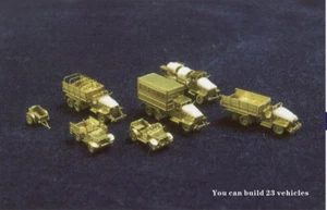 Camiones militares de EE. UU. y para jeeps KIT de construcción hasta 23 vehículos 1/700 KIT MODELO - Imagen 1 de 7