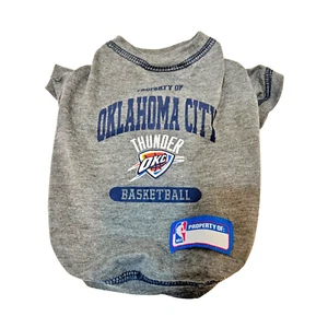Pets First NBA Premium Tee Shirt for Dogs Cats Oklahoma City Thunder Small - Picture 1 of 6