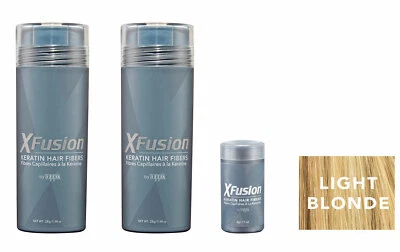 Paquete de dos fibras capilares de queratina Xfusion - 2 x 28 g / 0,98 oz + fibras de viaje GRATIS 3 gr Foto 1 de 4