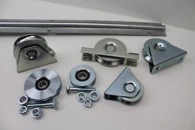 METALLWAREN-ONLINE Schiebetorrolle Bodenlaufschiene U-Rille - R8 - Stahl Gartentor Schiebetor Rolle