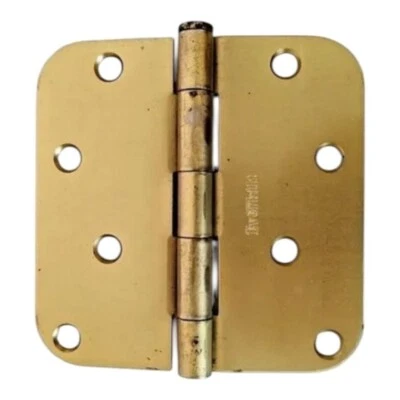 Everbilt Heavy Duty Rounded Corner Gold Tone Door Craft Hinge 4" X 4" X 1 cm - Image 1 of 4