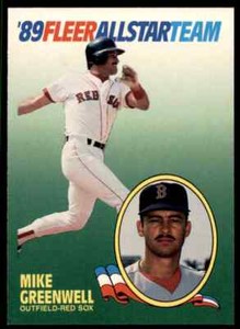 1989 FLEER ALL STAR TEAM MIKE GREENWELL BOSTON RED SOX #6