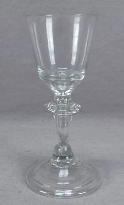 18th Century Continental Baluster Stem Flint Glass Wine C. 1710-1715 - Image 1 of 4