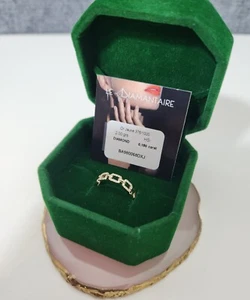 Le Diamantaire Women's 9K Gold And Diamond 0.150 Carat, 200 HSI Ring Size P - Picture 1 of 10