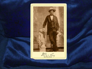 JOHN WESLEY HARDIN Gunfighter Cabinet Card Photo Legend Old West RP - Picture 1 of 2